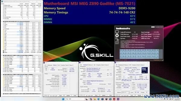 4-DIMM主板初次冲突!芝奇DDR5内存跑出9200MT/s:仅1.1V电压