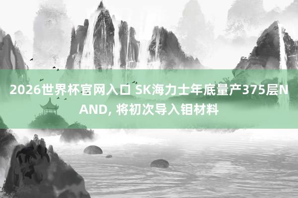 2026世界杯官网入口 SK海力士年底量产375层NAND, 将初次导入钼材料
