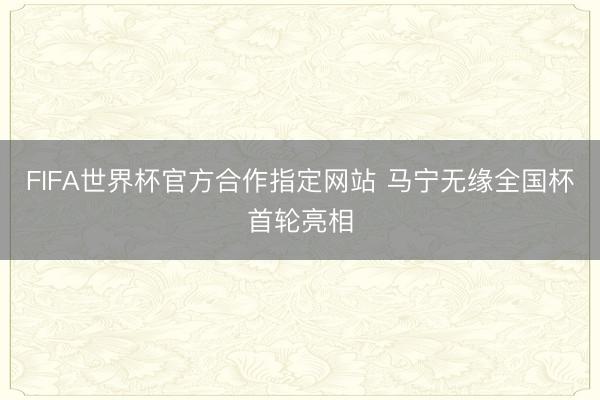 FIFA世界杯官方合作指定网站 马宁无缘全国杯首轮亮相